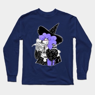 The Bookworm Witch - Purple Hair Long Sleeve T-Shirt